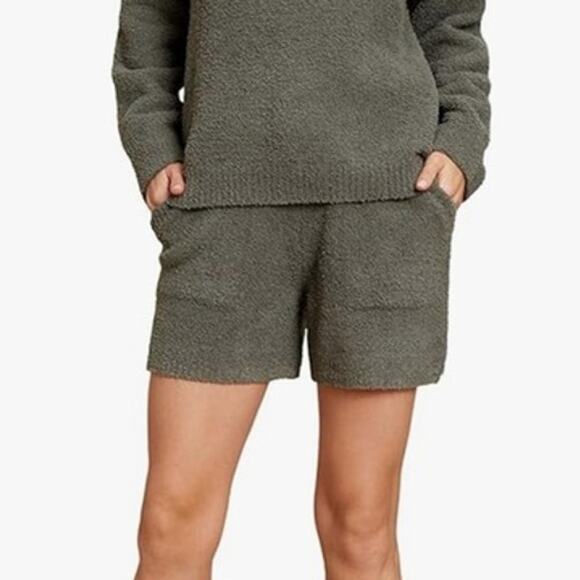 Barefoot Dreams Ecochic cozy soft lounge shorts women's size small green - Picture 1 of 5